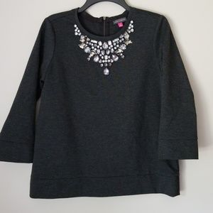 vince camuto embellished sweater